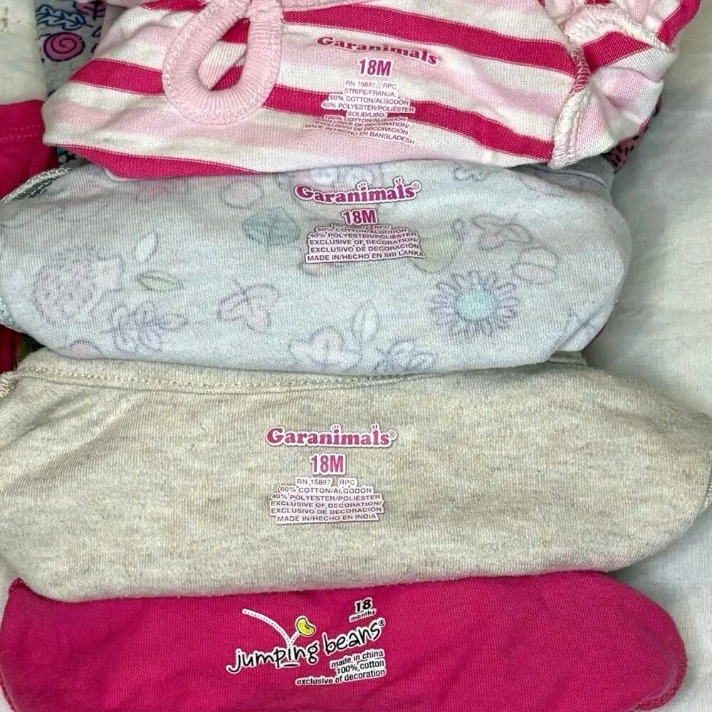Baby Girl 18M Long Sleeve Bodysuit Bundle - 4 pieces